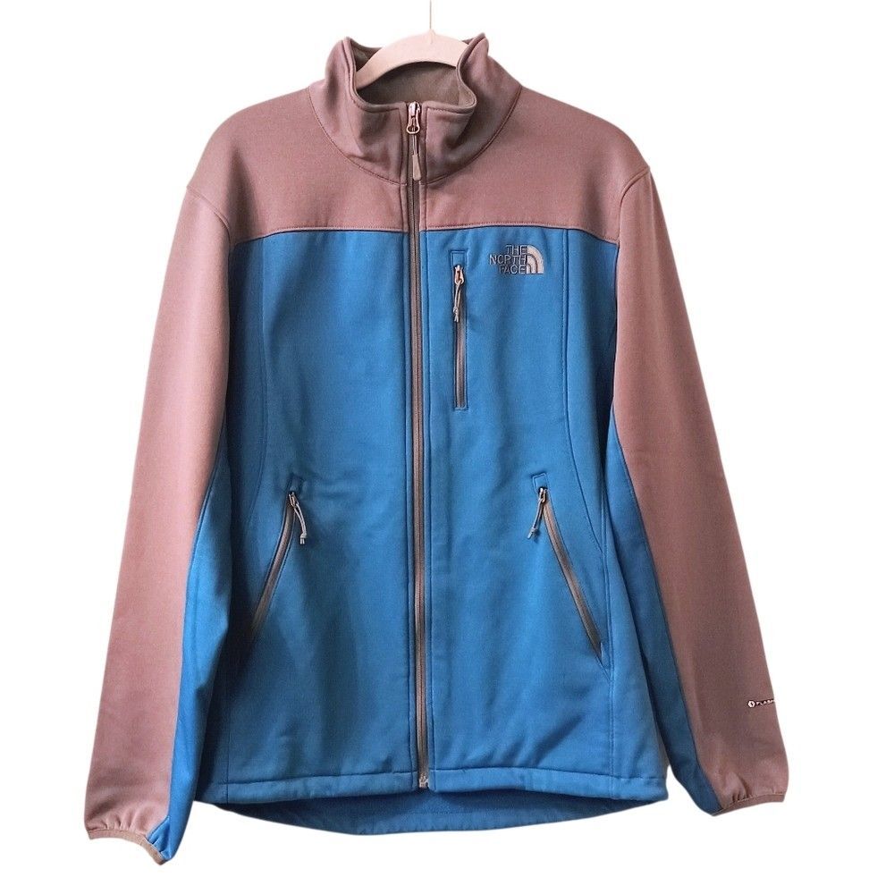 Men's The North Face Fleece Lined Full Zip Jackets Size Medium - Blue And Gray